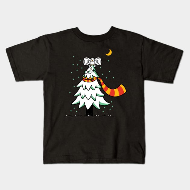 Accio Xmas Tree Kids T-Shirt by SpacemanTees